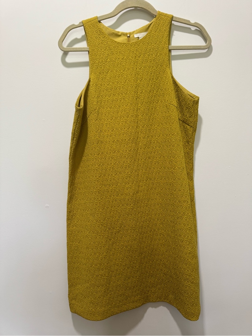 H&M Textured Sleeveless Mini Dress in Mustard Yellow | Very Good Condition